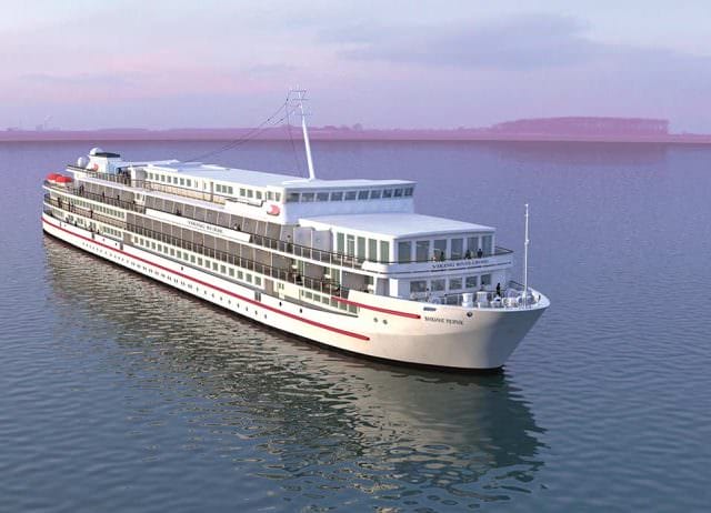 Viking Sineus (formerly Viking Lomonosov) underwent a major refurbishment recently that added a substantial number of balcony staterooms. Illustration courtesy of Viking River Cruises