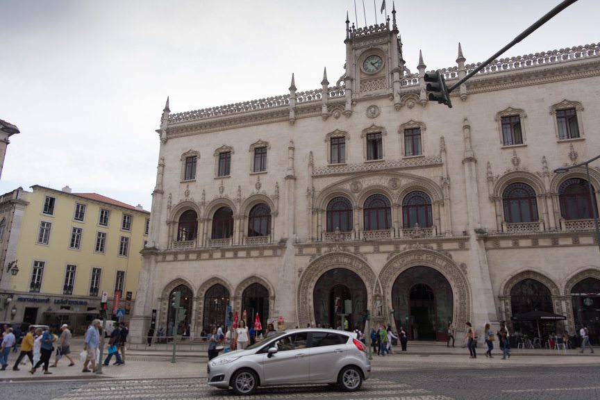 Lisbon's architecture is striking. This is actually a Starbucks Coffee, believe it or not. Photo © 2015 Aaron Saunders
