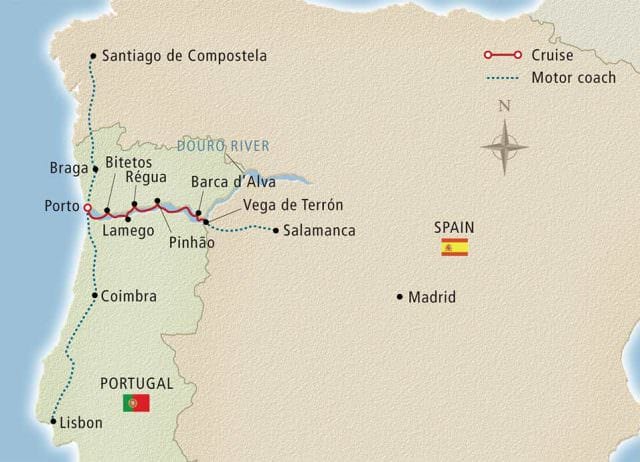 Our 10-day cruisetour through Portugal with Viking River Cruises will take us from Lisbon through the historic Douro River Valley. Illustration courtesy of Viking River Cruises.