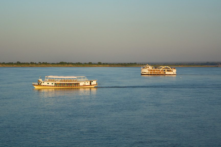 Today, another gorgeous morning of cruising the Irrawaddy awaited us. Photo © 2015 Aaron Saunders