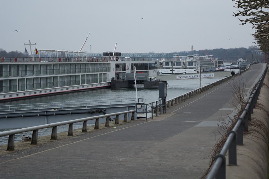 River cruise ships conveniently dock just a short 10-minute stroll from the town center of Mainz. Photo © 2016 Aaron Saunders