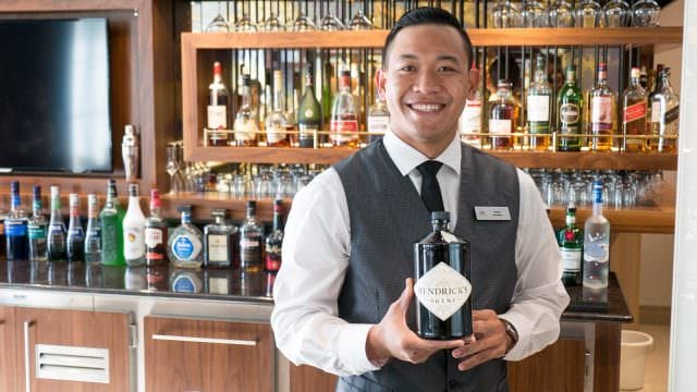 Panji, a bartender at the Viking Bar. © 2016 Ralph Grizzle
