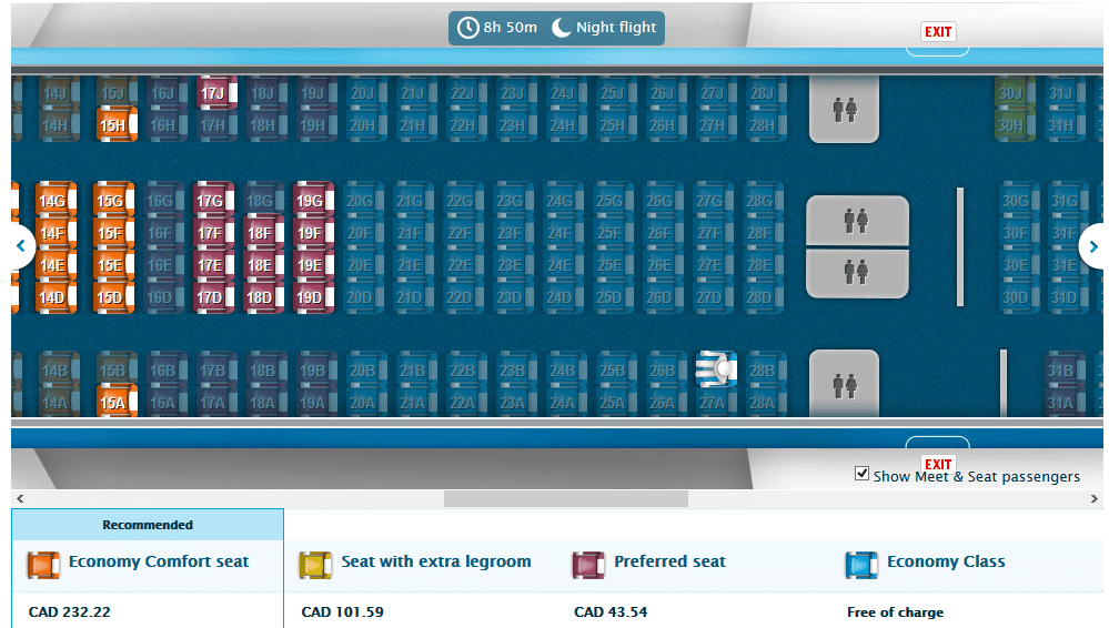 Don't wait until check-in to pick your seats. Waiting limits your choice and increases the chance you'll end up with a seat you don't like. My KLM flight that's over a week out is nearly totally booked up already. 