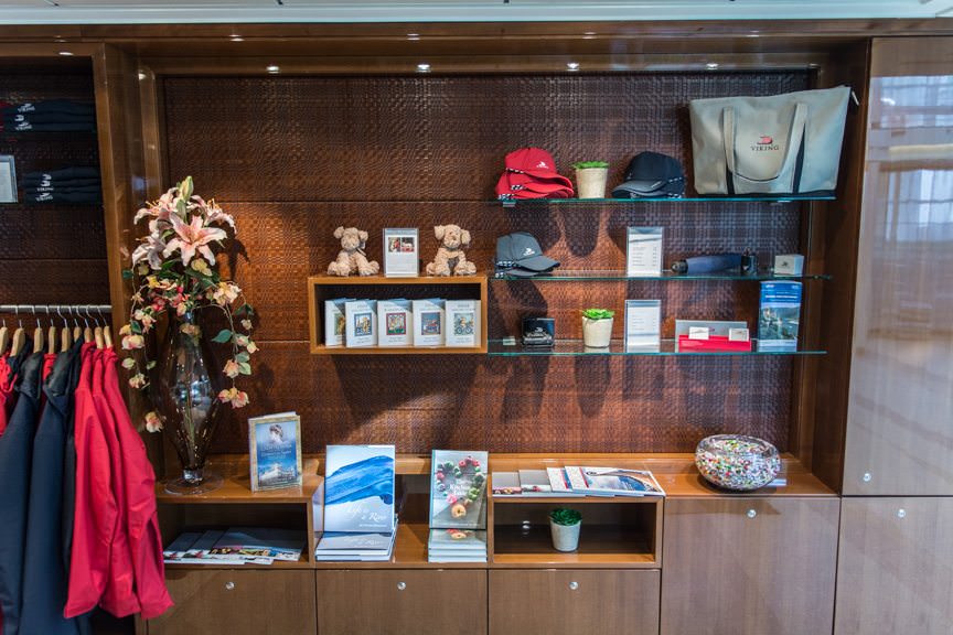 The gift shop aboard Viking Embla includes some very useful items...Photo ©  2016 Aaron Saunders