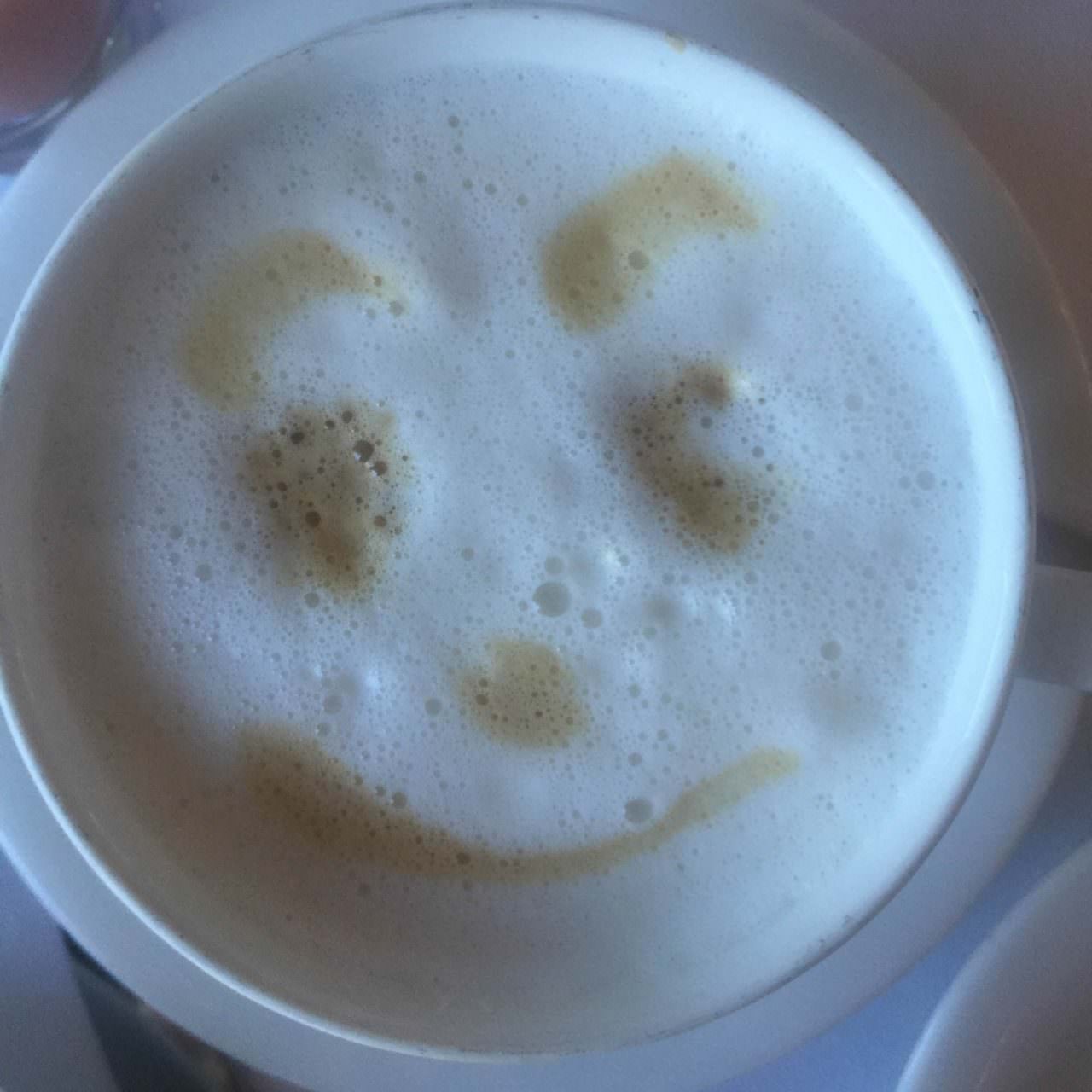 'Happuccino,' served each morning by Roxana Elena. © 2016 Ralph Grizzle